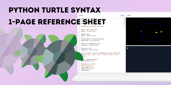 Python Turtle Syntax 1 Pager